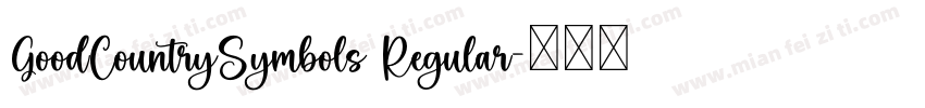 GoodCountrySymbols Regular字体转换